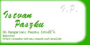 istvan paszku business card